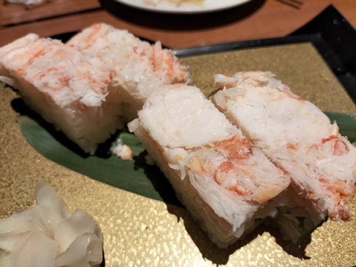 蟹の押し寿司