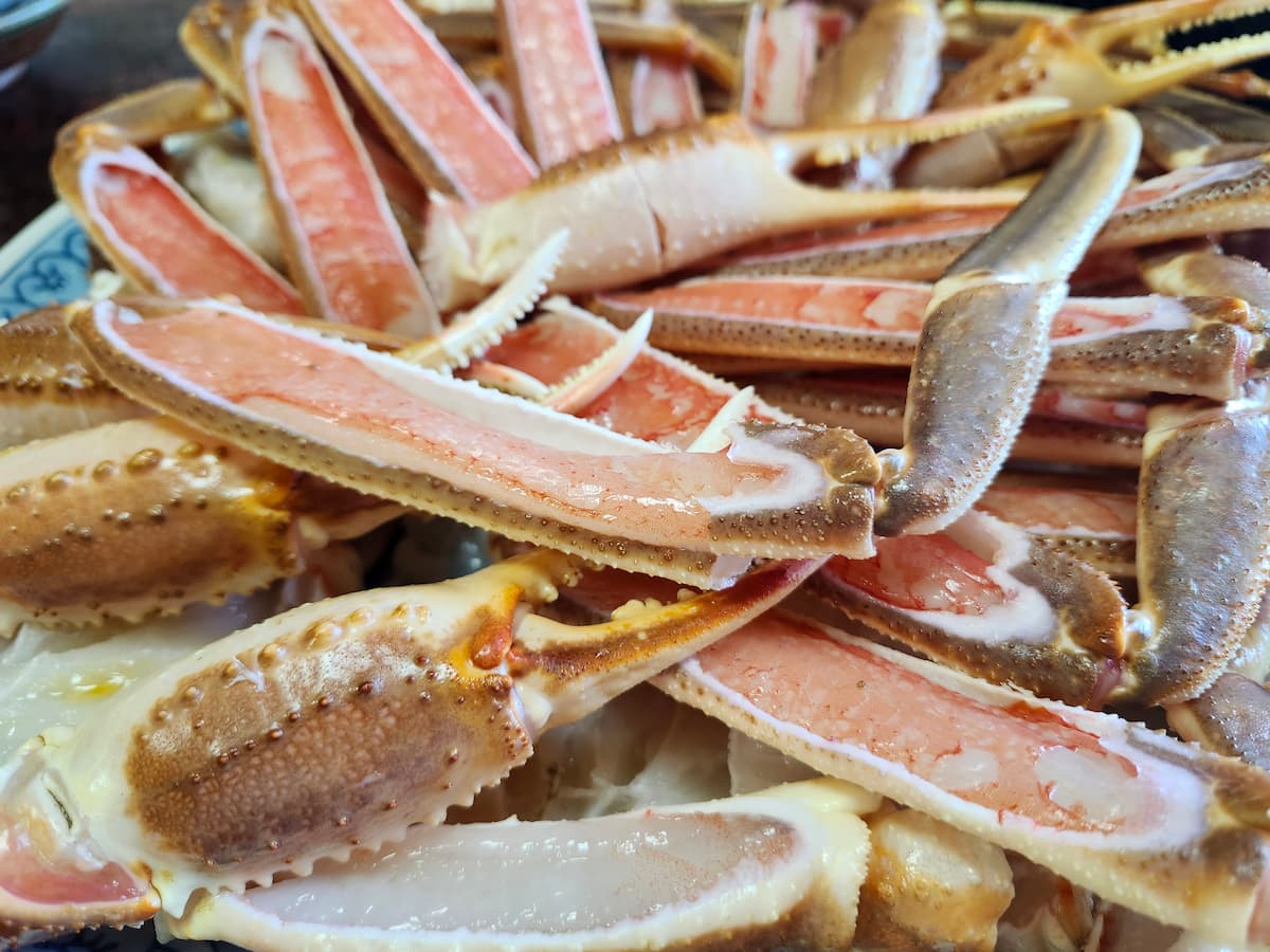 「JRかにカニエクスプレス」で行った竹野 寛さんの蟹のアップ