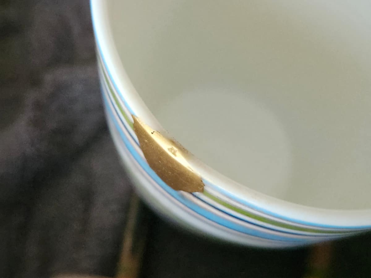金継ぎしたイッタラのフリーカップ