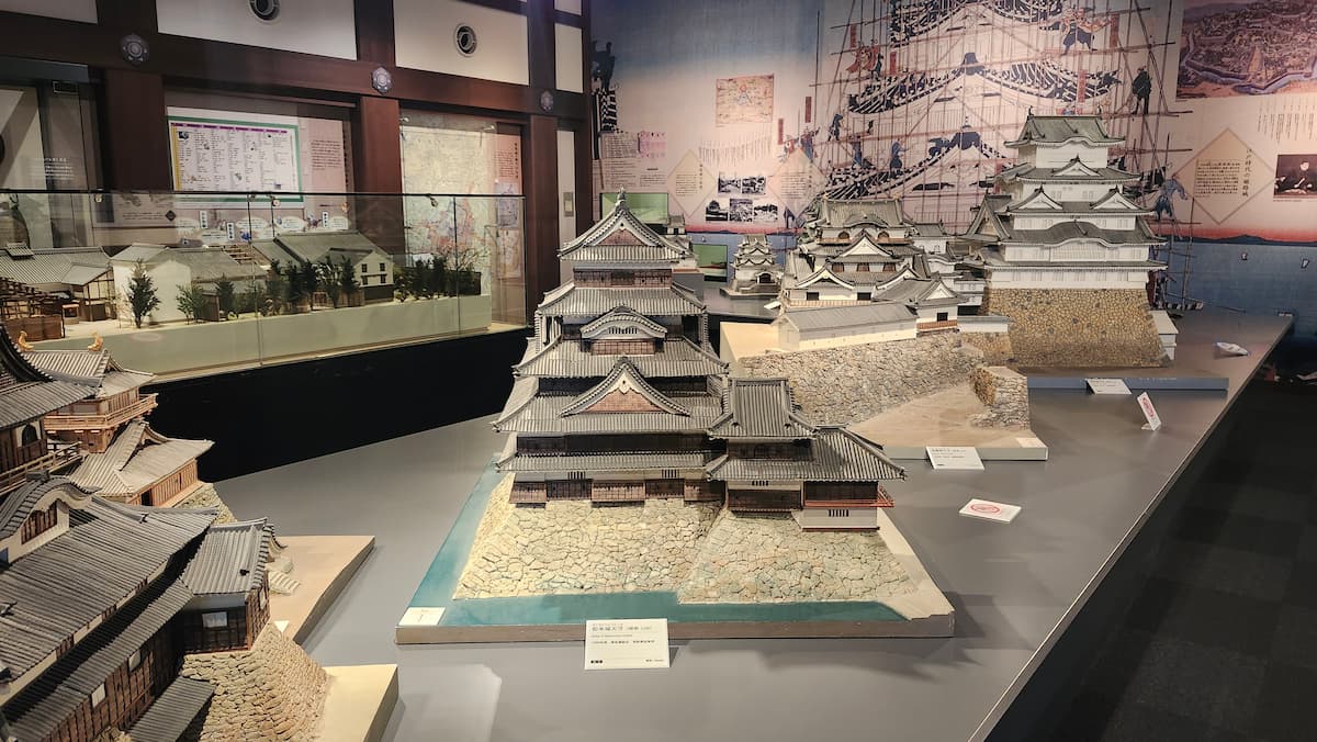 兵庫県立歴史博物館常設展にある県内7つのお城の模型