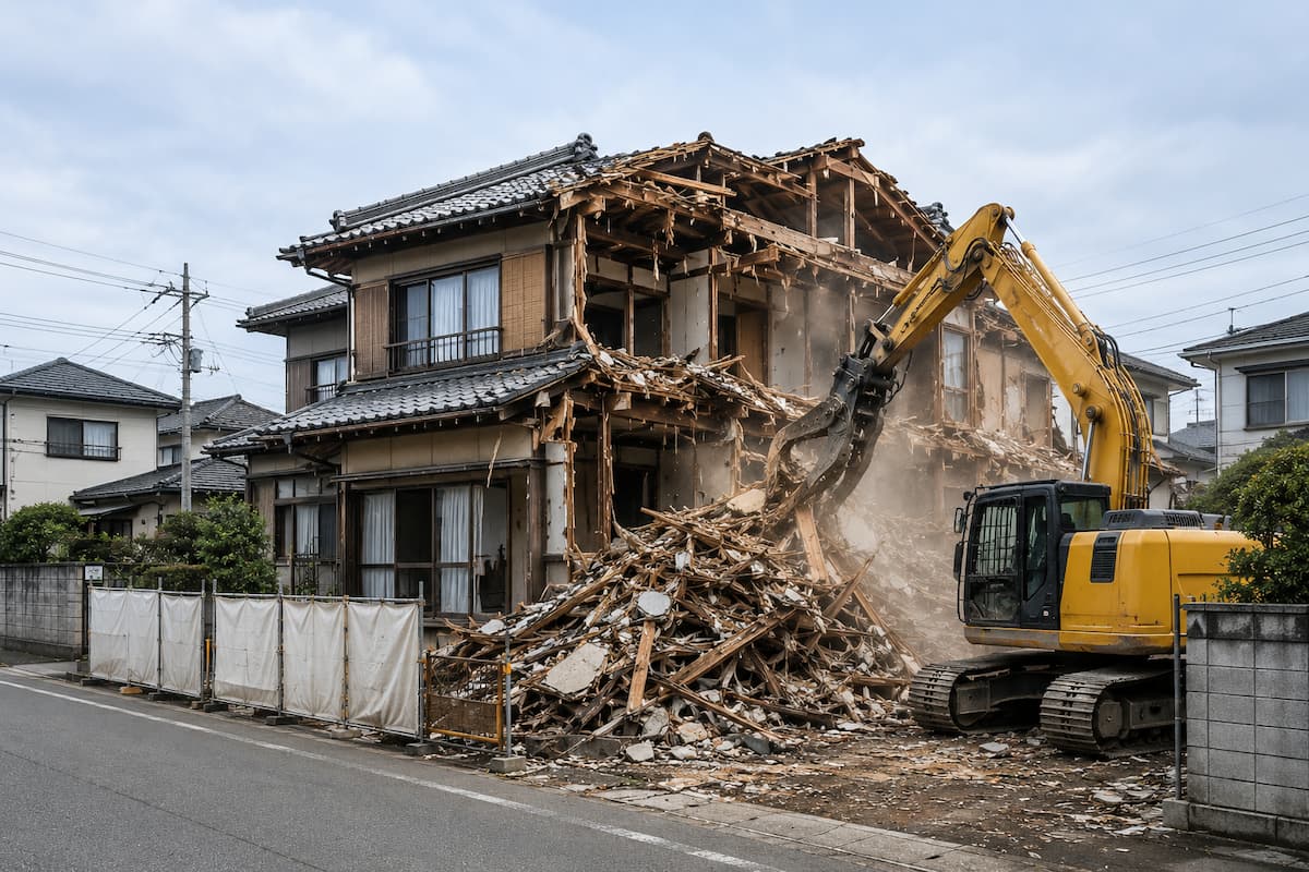 解体中の古家
