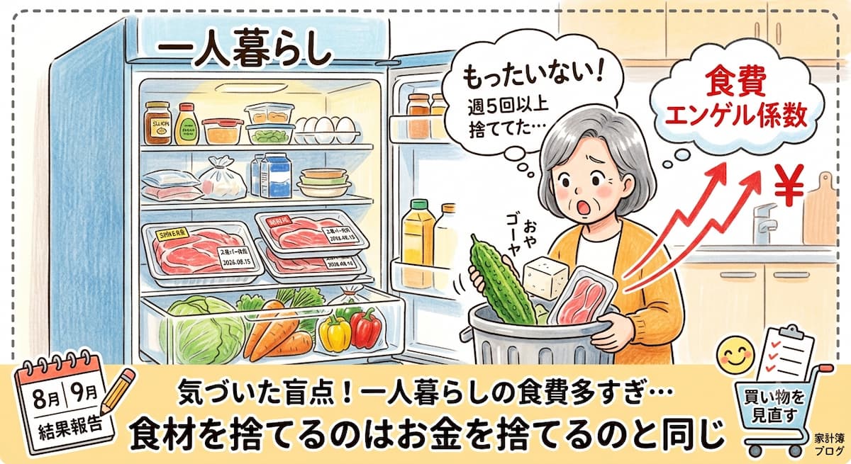 食剤を廃棄する女性